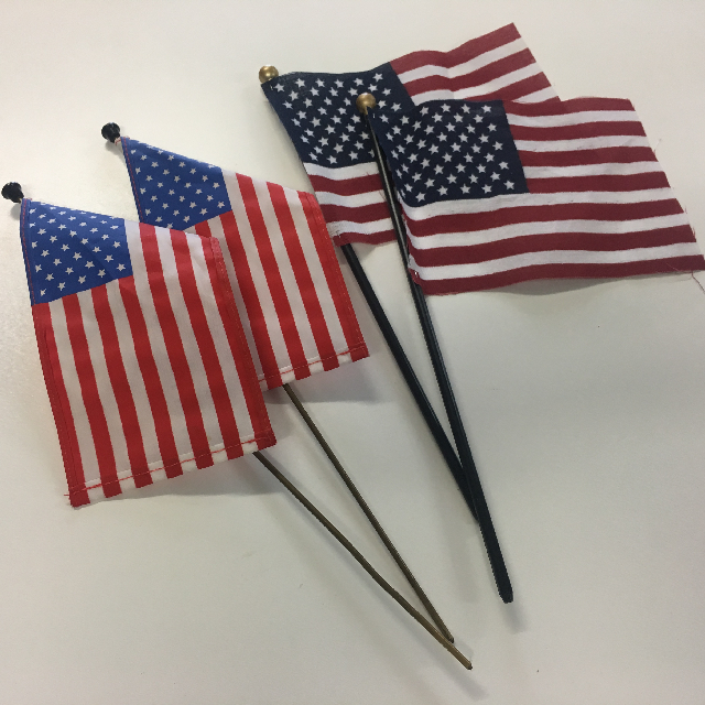 FLAG, Handwaver - USA Extra Small Desk Style Assorted